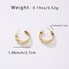 Copper Multi-layer Twisted Wire C-shaped Stud Earrings - Gold Twisted Metal Women's Earrings