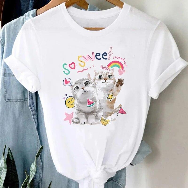 Frauen Eiscreme Lässig Niedlich Strand 90er Cartoon Kurzarm Grafik Sommer Mode Druck FeUnisex Kleidung Oberteile T-Shirts Unisex T-Shirt T-Shirt