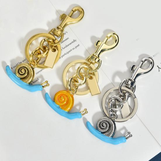 Keychain Pendant Snail Design Key Holder with Lobster Clasp Key Ring Backpacks Tote Bags Mobile Phone Accessory