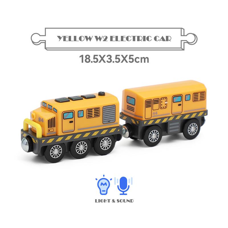 Batteriebetriebene Lokomotive Zugset Leistungsstarke Lok Kugelförmiger Elektrozug Waggons Spielzeug Passend für Biro Holzeisenbahnschiene Kindergeschenk