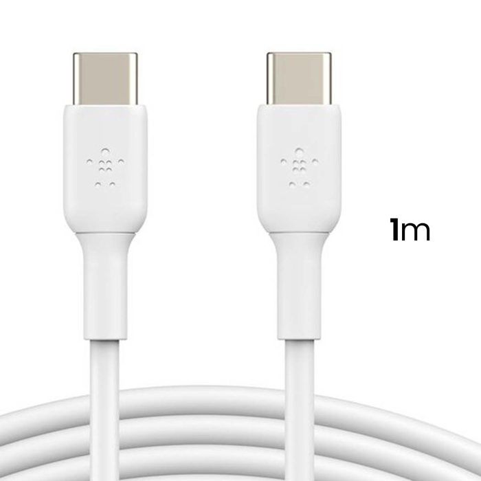 Chargeur USB-C 45W - BELKIN - Blanc - Compatible Power Delivery - Câble 1m inclus - Recharge rapide