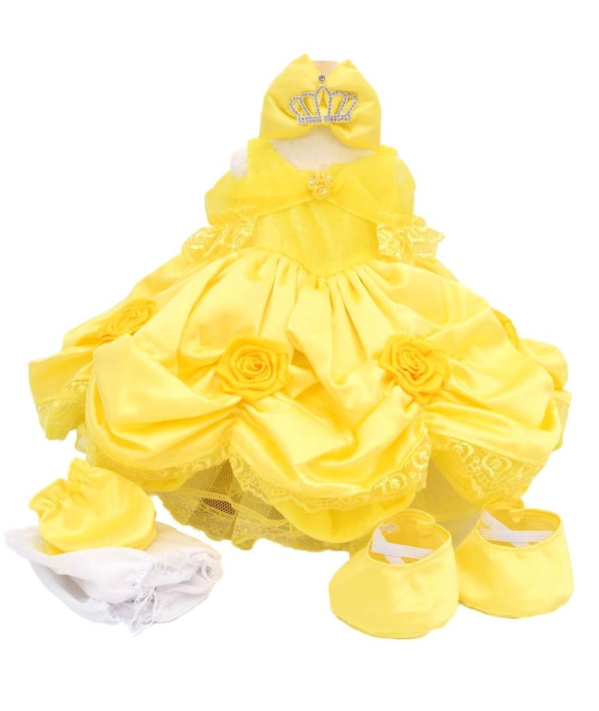 Teddy Bear Mail Order Alice ShellieMay Costume Beauty and the Beast Belle Small Size Dress-Up (No Body) (Yellow Bell)