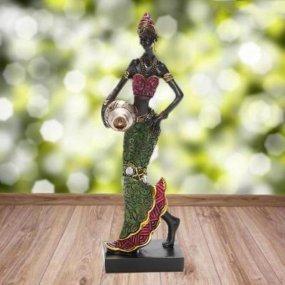 Statue Figurine, Sculpture Décorative de Femmes Tribales Africaines, pour Yoga, Mariage, Anniversaire, Noël