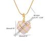X6HE 2 Pcs Birth Stone Heart Necklace Girls Diamond Castle Necklace for Teen Girls