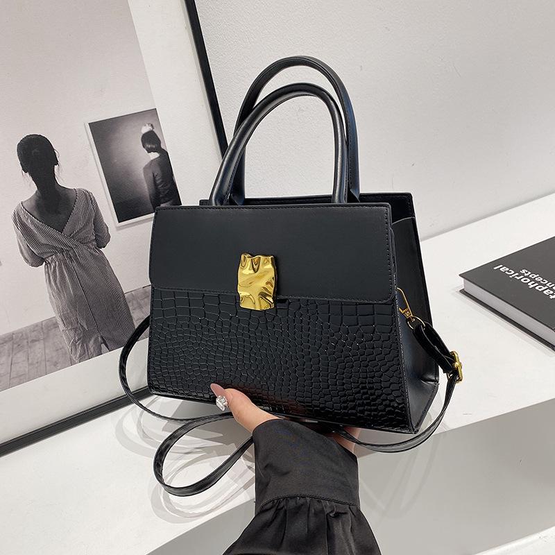 Mode hochwertige Handtasche mit Krokodilmuster Damen 2025 Herbst neu Nischendesign kleine quadratische Tasche