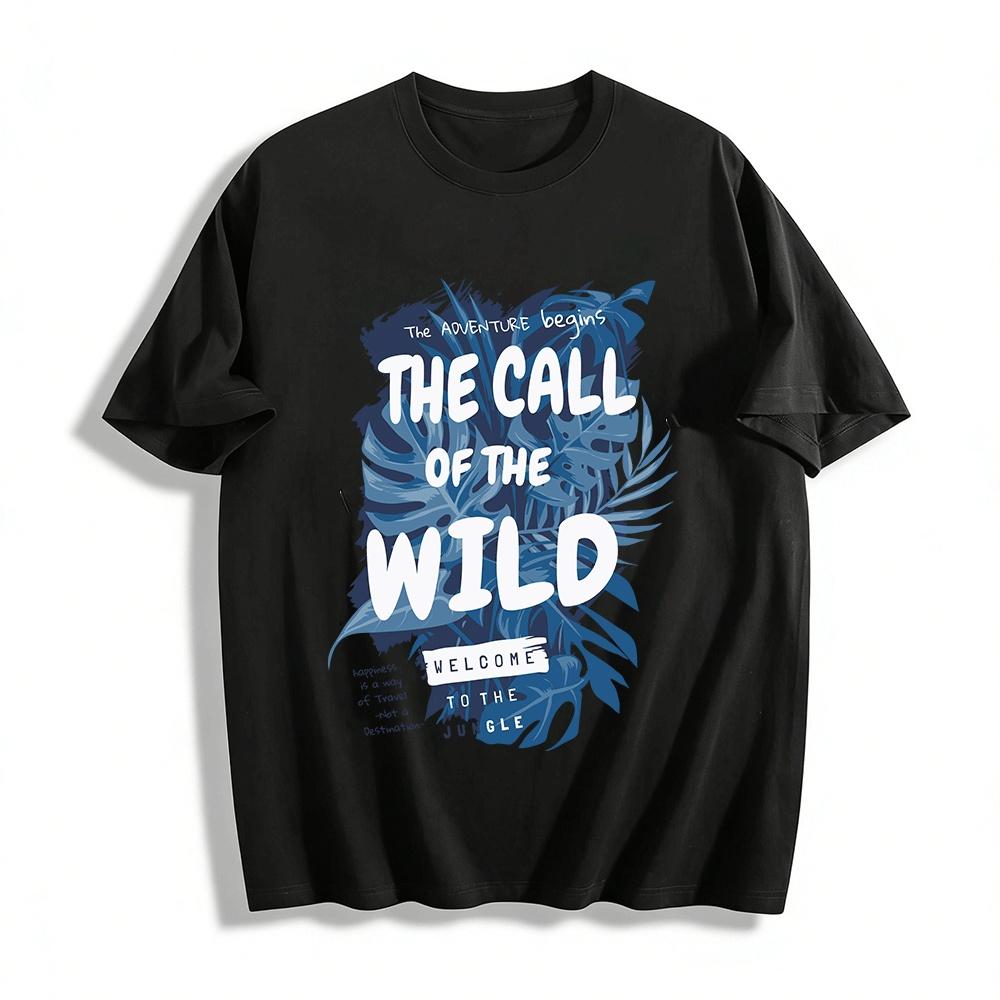 The Call Of The Wild Jungle Adventure Graphic Casual Tee Pure cotton T-shirt