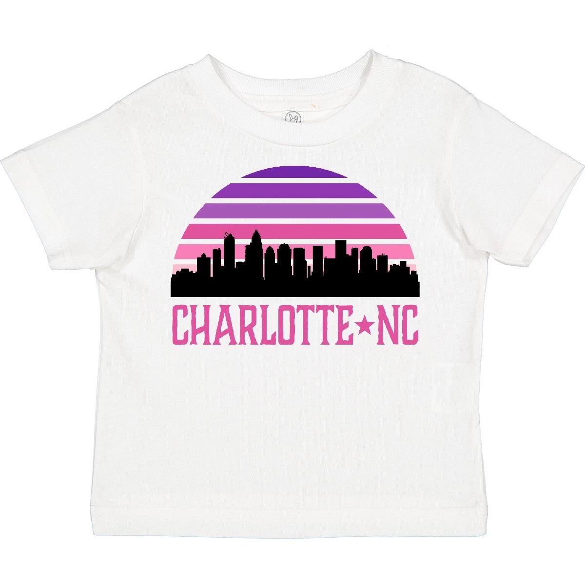 Inktastic Charlotte North Carolina Gifts Skyline Toddler T-Shirt Clothes Travel 100