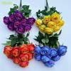 9 Forks Silk Rose Artificial Flower Bouquet For Wedding,Home Decor,Valentine's Day Gift, Room Table Decor,Scenery Decor