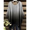 Bohemian Chic Oversized Trendy Ethnic Prints Irregular Hem O-Neck Y2k Clothes Fashion Woman Clothes Versatile Women's Clothing
