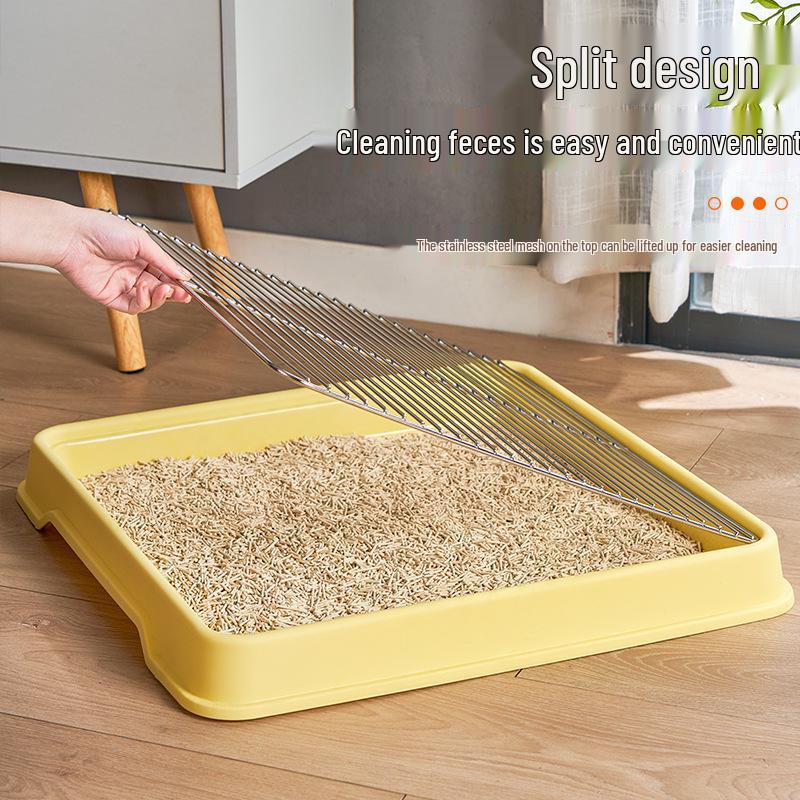 Stainless Steel Large Dog Toilet with Anti-Stomp Mesh for All Dog Sizes