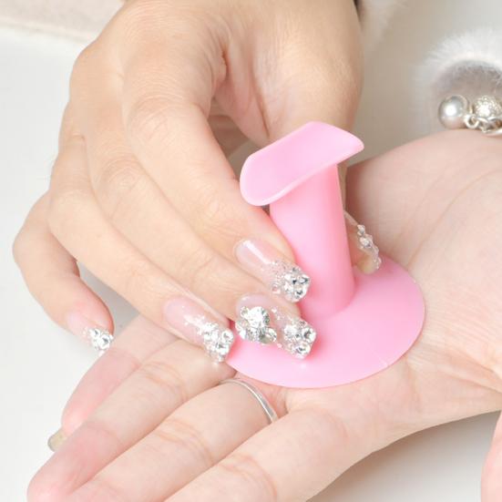 

Поддержка маникюра Профессиональный многоразовый розовый компактный держатель для пальцев для маникюра для маникюрного салона