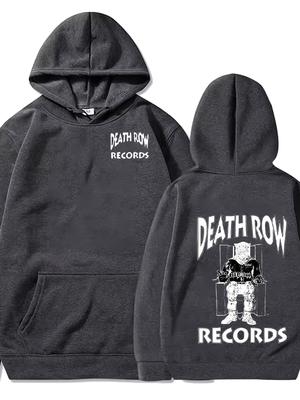 Herren Schwarz Lässiger Langarm Pullover mit Grafikdruck Lockerer Sitz Polyester Herbst Winter Hoodie Grafik Hoodie Polyester Hoodie