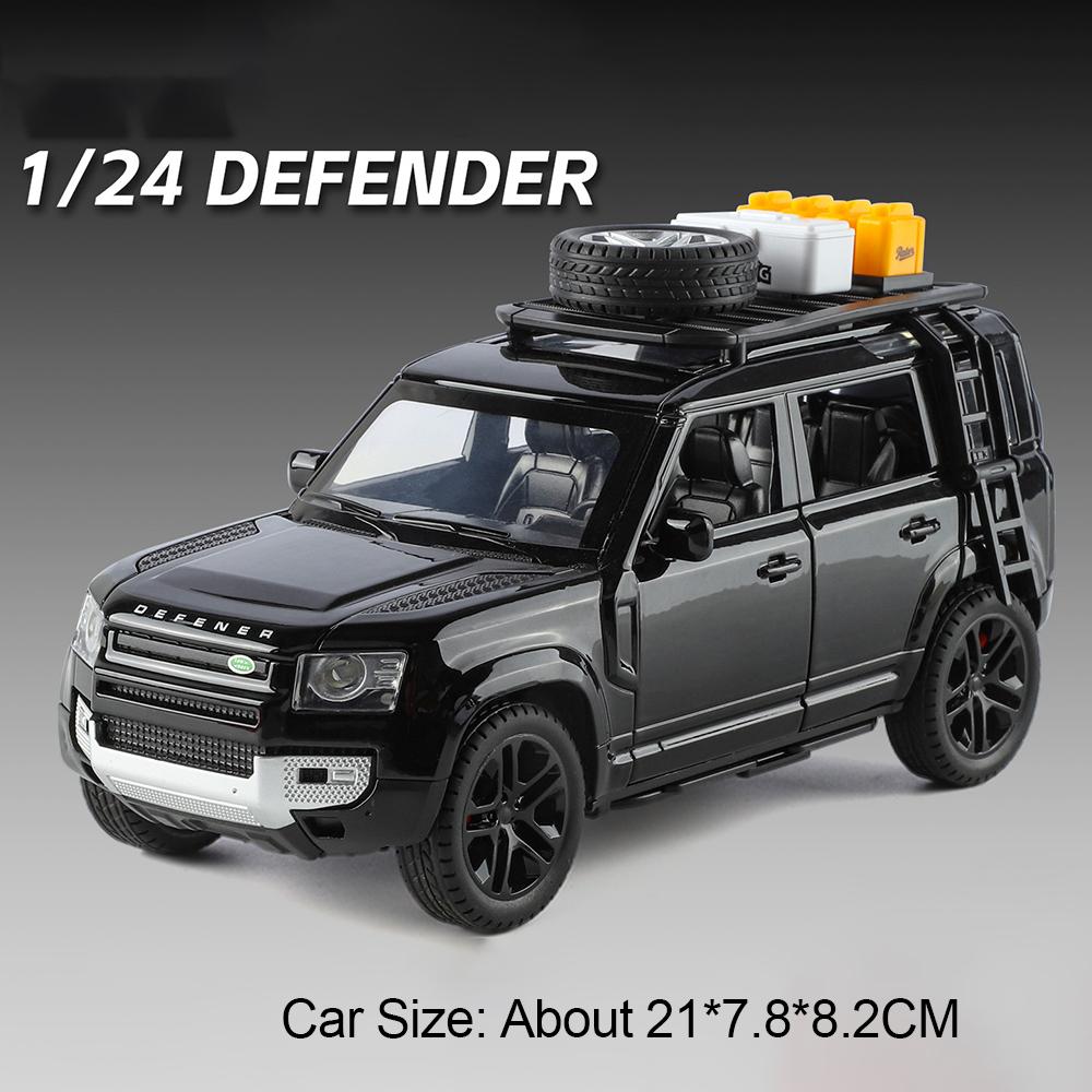 AAYE1 1:24 Scale Land Rover Defender 110 Range Rover Car Model Toy Metal Diecast Shock Absorption Cross-Country Vehicles Boys Presents