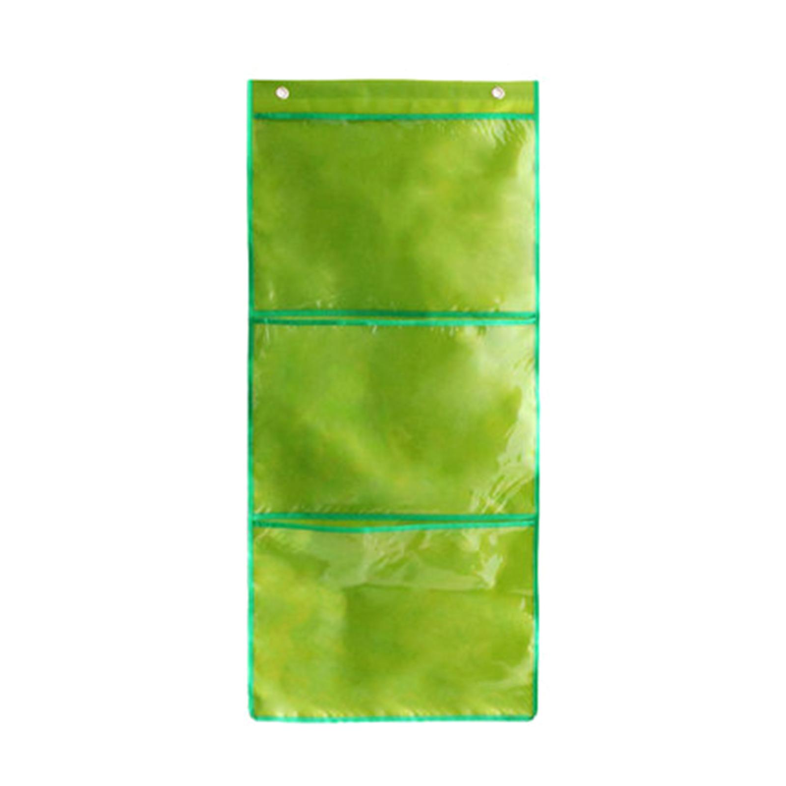 Сумка для хранения в классе Карманная диаграмма Подвесной настенный органайзер для карточек для детских садов Карточки для домашнего задания Рисование Дисплей для картинок 3 зелёный