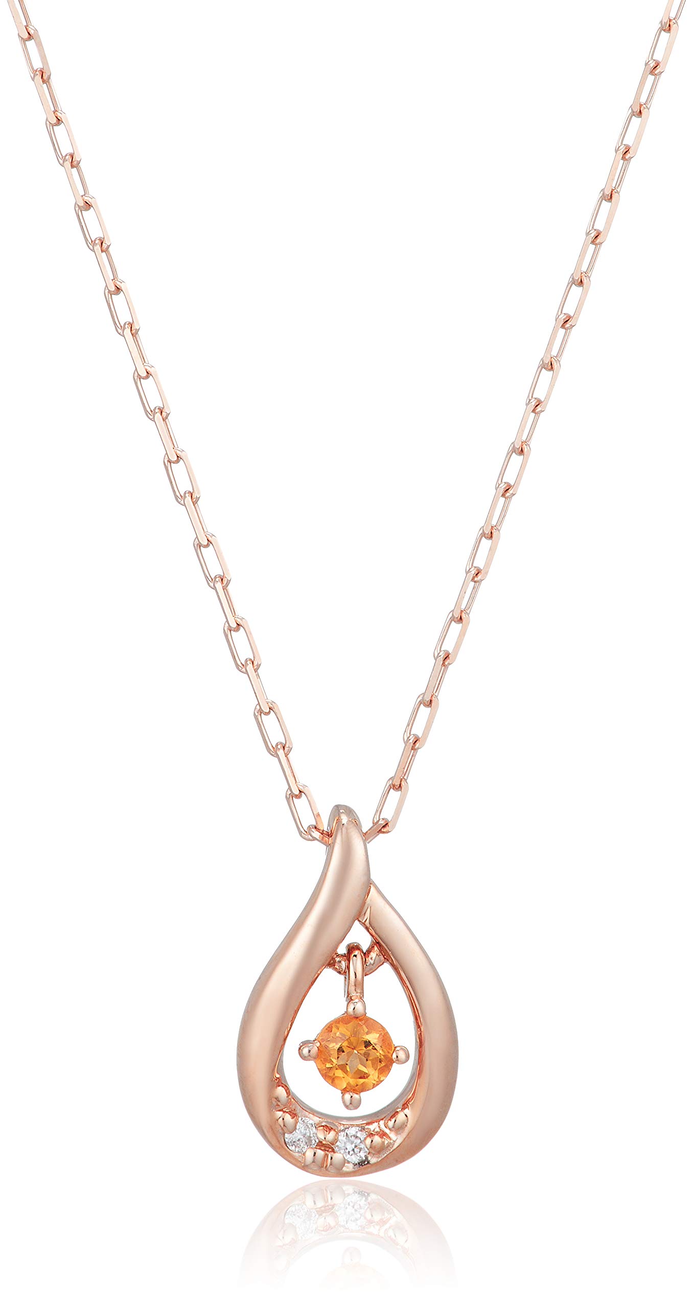 

K10 Pink Gold Necklace [Yondo Sea] 4℃ [November Birthstone] 11174-612-3103-00-00 Women s
