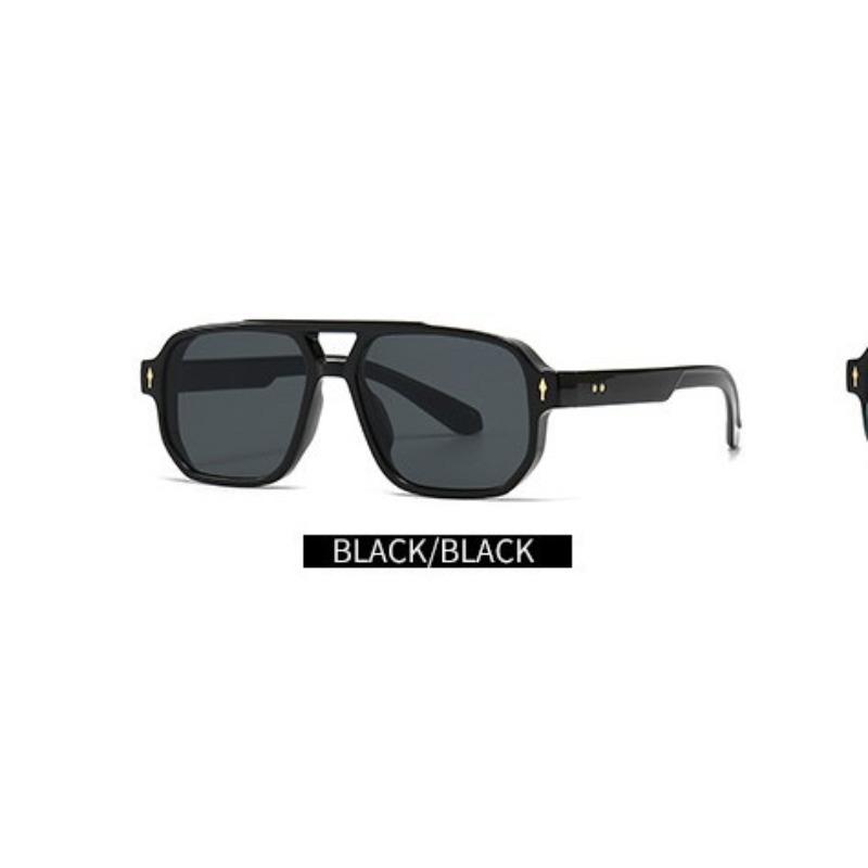 

European and American trends street photography retro literary sunglasses modern charm rivet inlaid sunglasses
