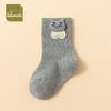 Korean Style Baby Antibacterial Mid-Calf Socks – Combed Cotton, Odor-Resistant, Newborn Spring/Autumn Collection.