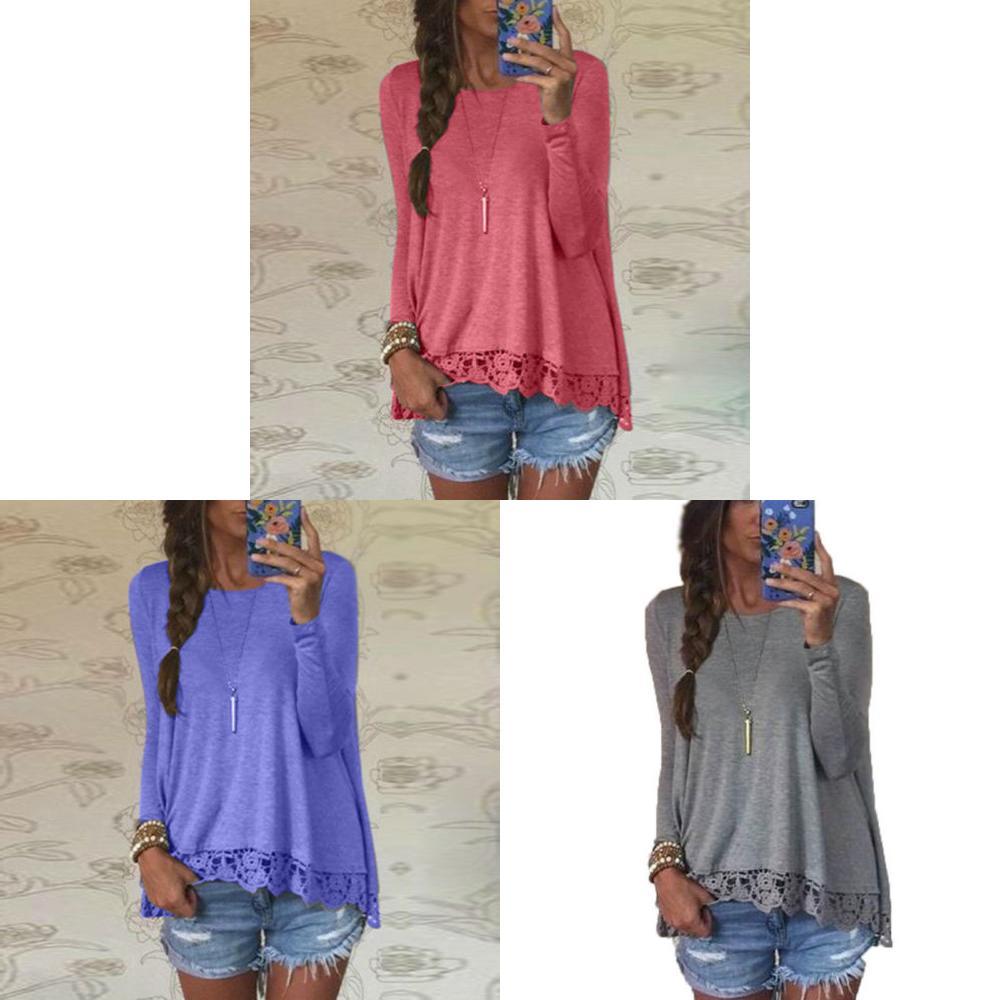 Timeless Elegance Femme Blouse Manches Longues With Lace Detailing In Comfortable Cotton