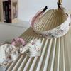 Korean Style Embroidery Lace Headband Floral Rhinestone Hair Band Sweet Bow Hair Rope  Headwear