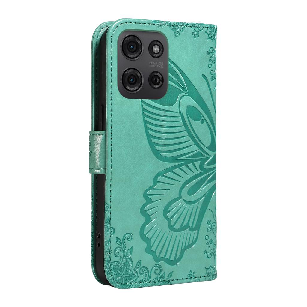 For Motorola Moto G75 5G Case Butterfly Pattern Leather Wallet Flip Phone Cover