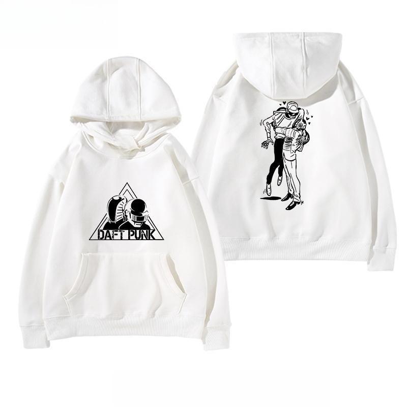 

Daft Punk s Hooded Sweatshirts for Men and Women in Autumn and Winter, Featuring Loose, Trendy and Personalized Printed Coats 3XL