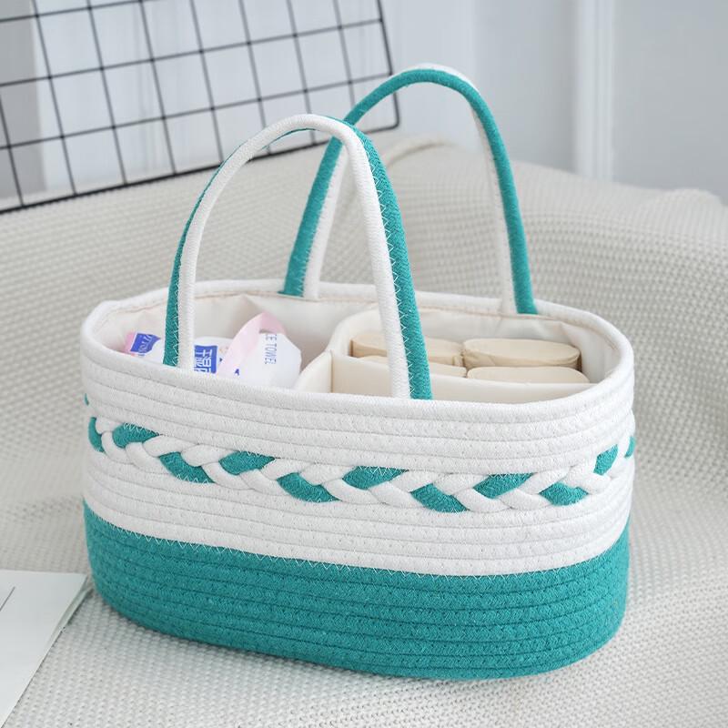 Miflame Cotton Rope Diaper Caddy & Storage Basket