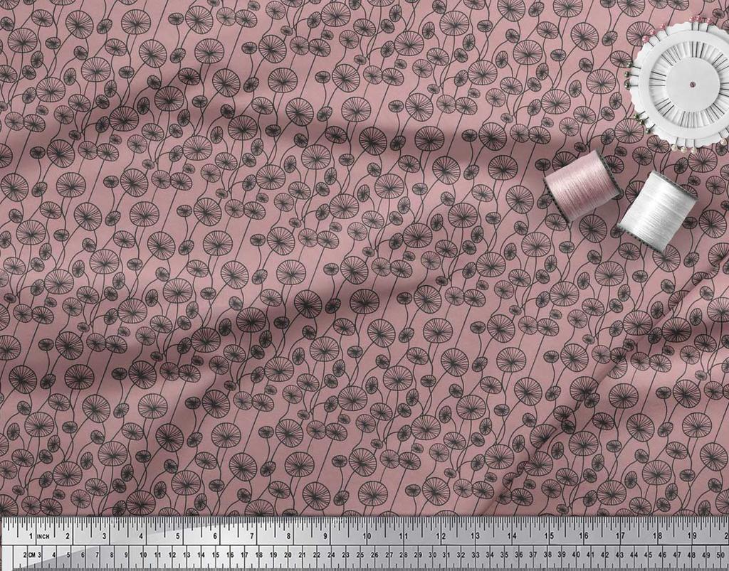 Soimoi Japan Crepe Satin Fabric Artistic Floral Decor Fabric Printed Metre 42 Inch
