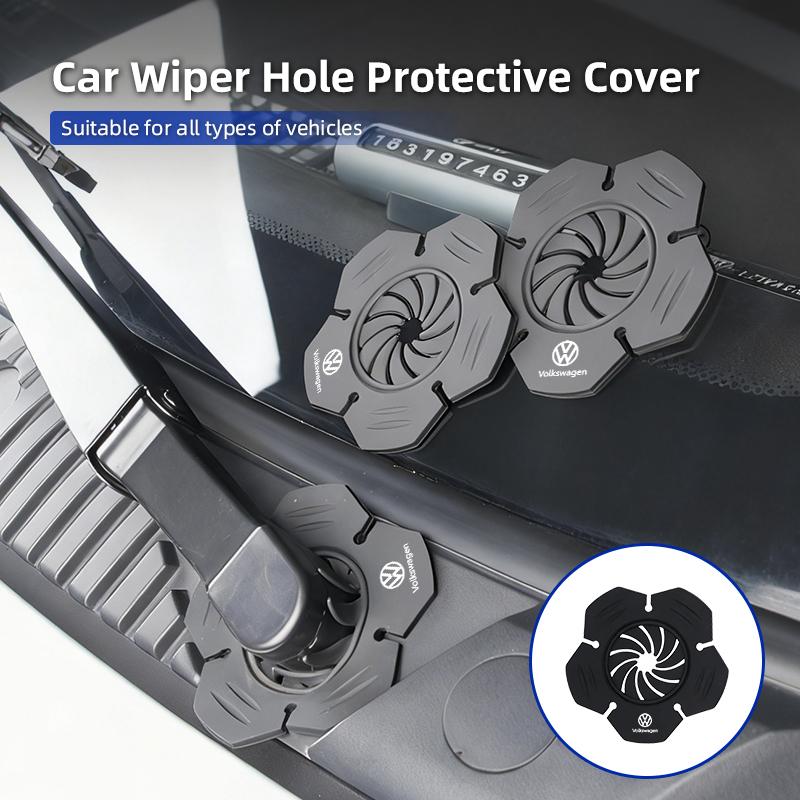 Hub Caps Car Wiper Hole Cover Silicone Anti-Dust Protector Pad Anti-Leaf Case Interior For Volkswagen VW Jetta Golf Beetle CC EO