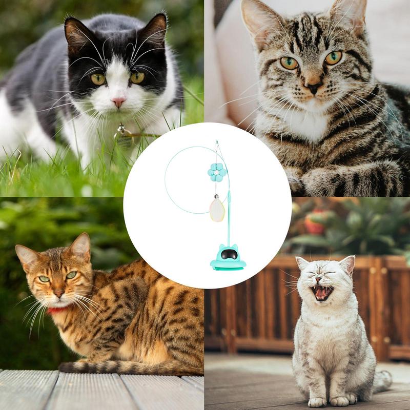 Suction Cat Wand Toy Teaser Toy For Indoor Cats Interactive Cat Spring Toy Kitten Wand Toys Cat Teaser Catcher Stick Toy For