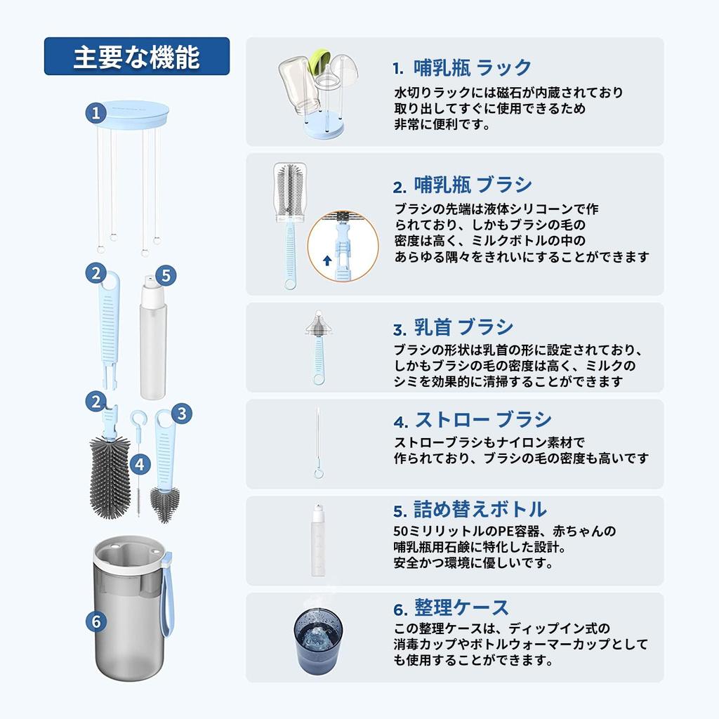 AiGouGou Travel Baby Bottle Drying Baby Bottle Straw Nipple Baby Bottle Baby Bottle Can Be Disinfected with Baby Bottle Baby Bottle Convenient Small