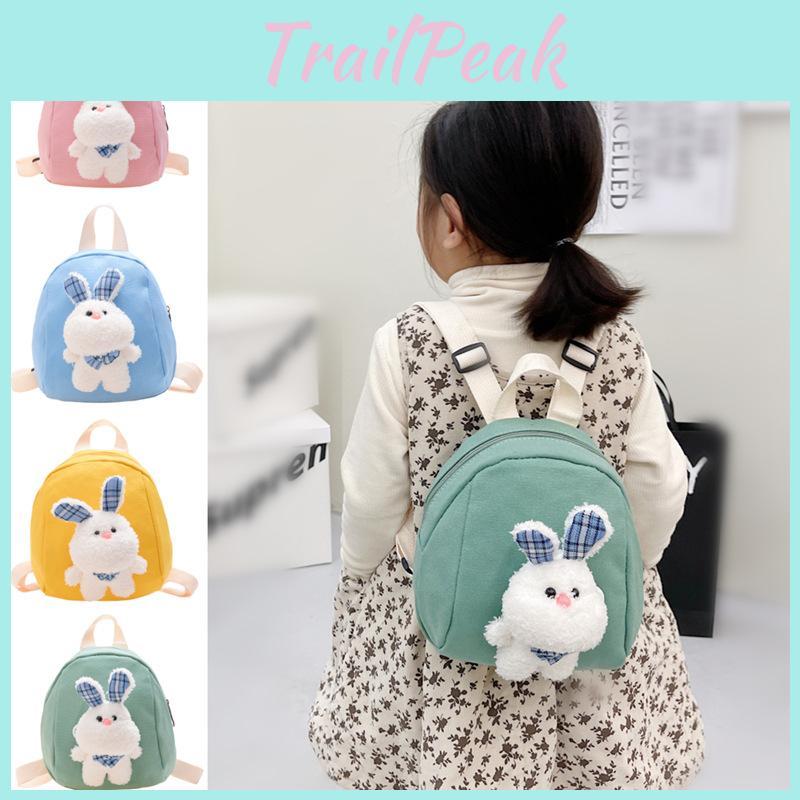 Plush Rabbit Pattern Childrens Backpack Outdoor Cartoon Mini Storage Bag