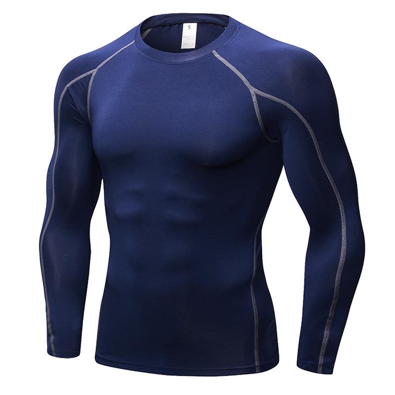 Men's PRO Quick-Dry Long Sleeve Sports Tights for Running, Training, and Basketball