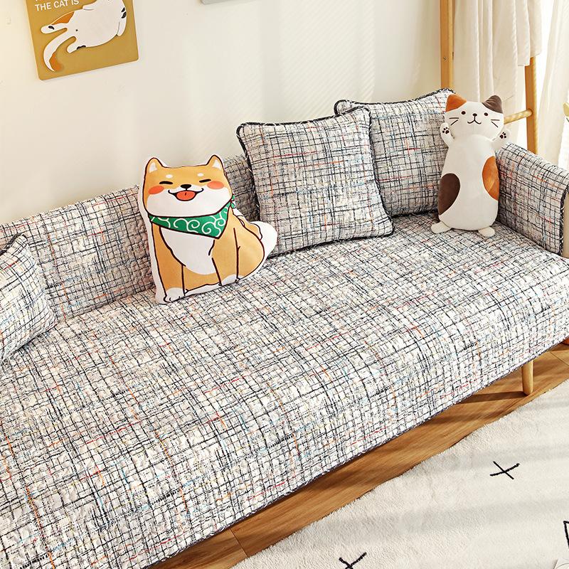 Pure Cotton Four Seasons Nordic Four Seasons Cotton Sofa Cushion Cushion Pure Cotton Sofa Cover Sofa Cover Machine Washable