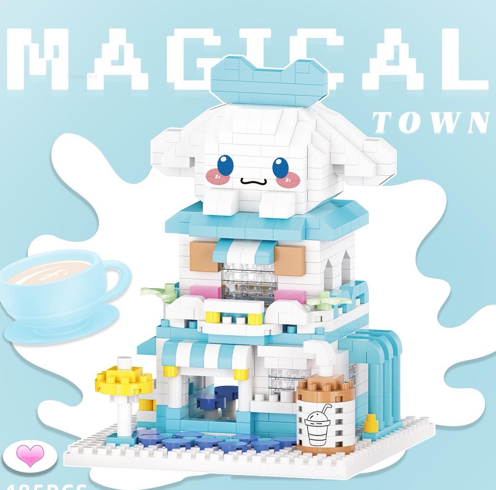Cartoon Anime  Blocks Kuromi My Melody Cinnamoroll Mouse Building Blocks Doll Toy Kids Birthday Gift