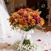Artificial Flowers Rose Valentine's Wedding Wreath Home Outdoor Garden Decora DIY Living Room bridal bouquet Handmade Gifts prop