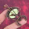 Zitronen-Chrysopras-Anhänger Kupferdraht-umwickelter Anhänger Handgefertigter Schmuck Schildkröten-Anhänger Natürlicher Edelstein-Anhänger Geschenk für sie Kupferschmuck