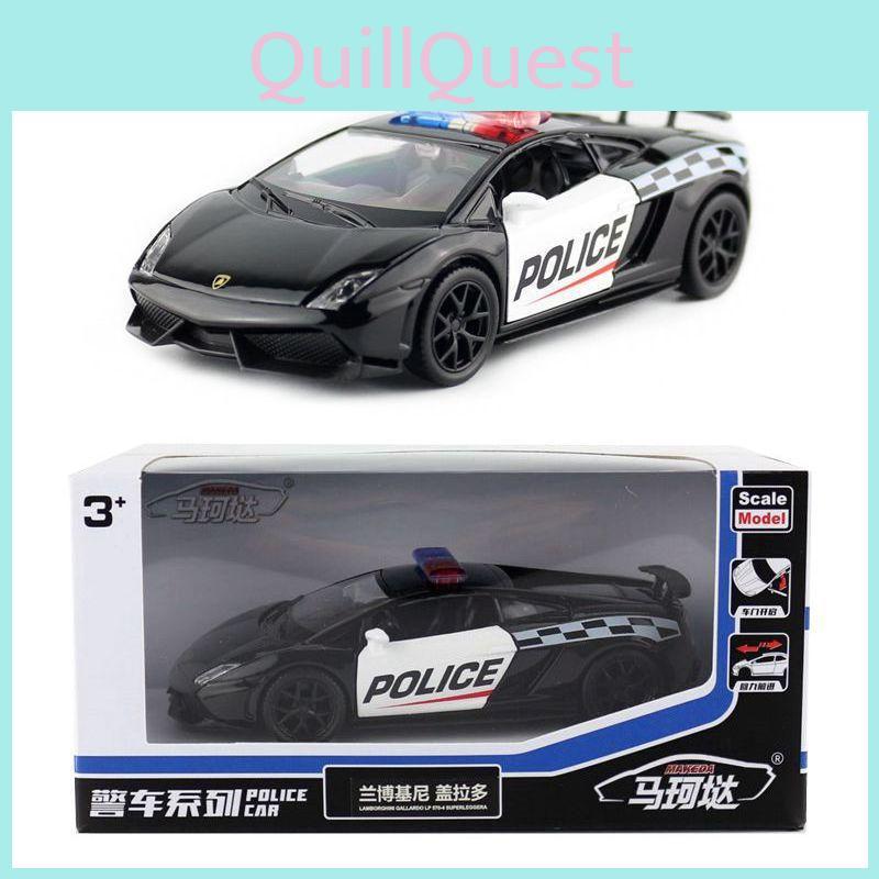Police Car Gallardo Alloy Model Toy For Play And Display Enthusiasts