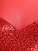 Adult Circus Ringmaster Bodysuit Sequined Patchwork Ruffled Hem Leotard and Metallic Gloves for Halloween Dress Up Party
