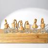 Empty Hanging Car Diffuser Bottles with Natural Wooden Lids Clear Glass Reusable for Homemade Car Air Fresheners