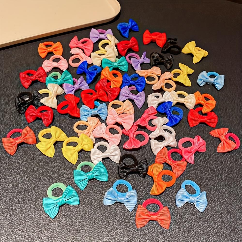 24pcs Sweet Random Children's Hair Ties with Butterfly Knots Perfect Gift Accessory for Girls Suitable for School Outdoor