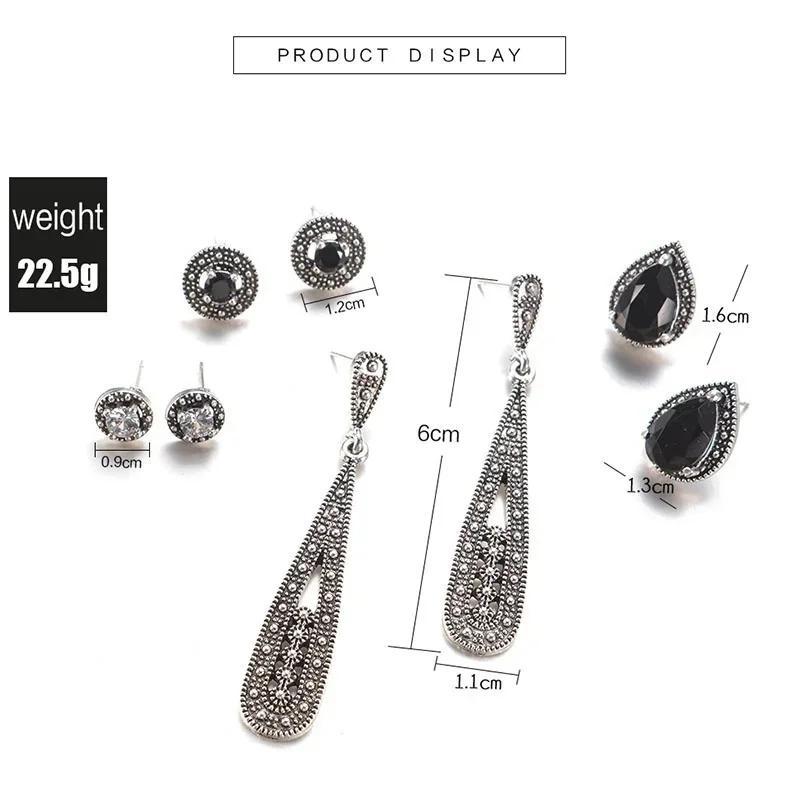 Women Summer Fashion Crystal Bohemian Earring Stud Earrings Boucle D'oreille Jewelry Dazzling Cubic Zirconia Opal Brincos Gifts