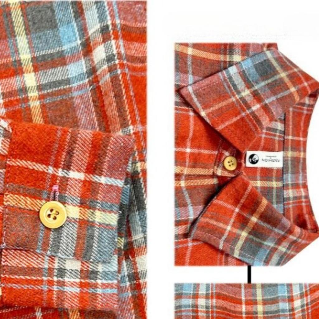 Retro Plaid Shirt Plain Tops Spring Autumn Lapel Long Sleeve Shirts Women Chic Loose Blouse Asian Size