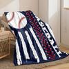 All Star Baseball Flannel Throw Blanket Soft Sport Theme Design All Season Cozy Comfort for Game Day Fan Gift