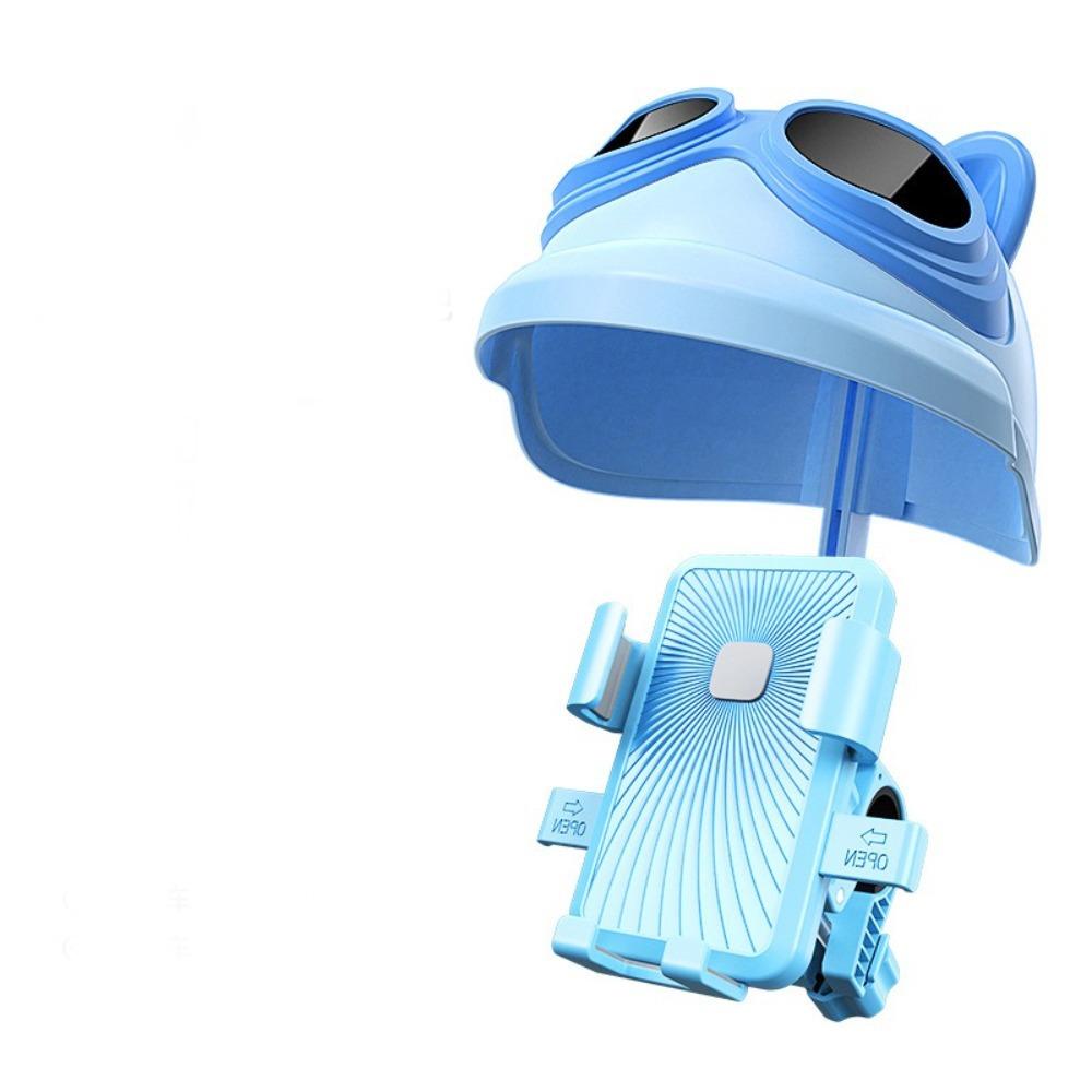 

Waterproof Motorcycle Mobile Phone Holder With Sun Visor Electric Bicycle Phone Bracket Sport Bike Handlebar style Blue
