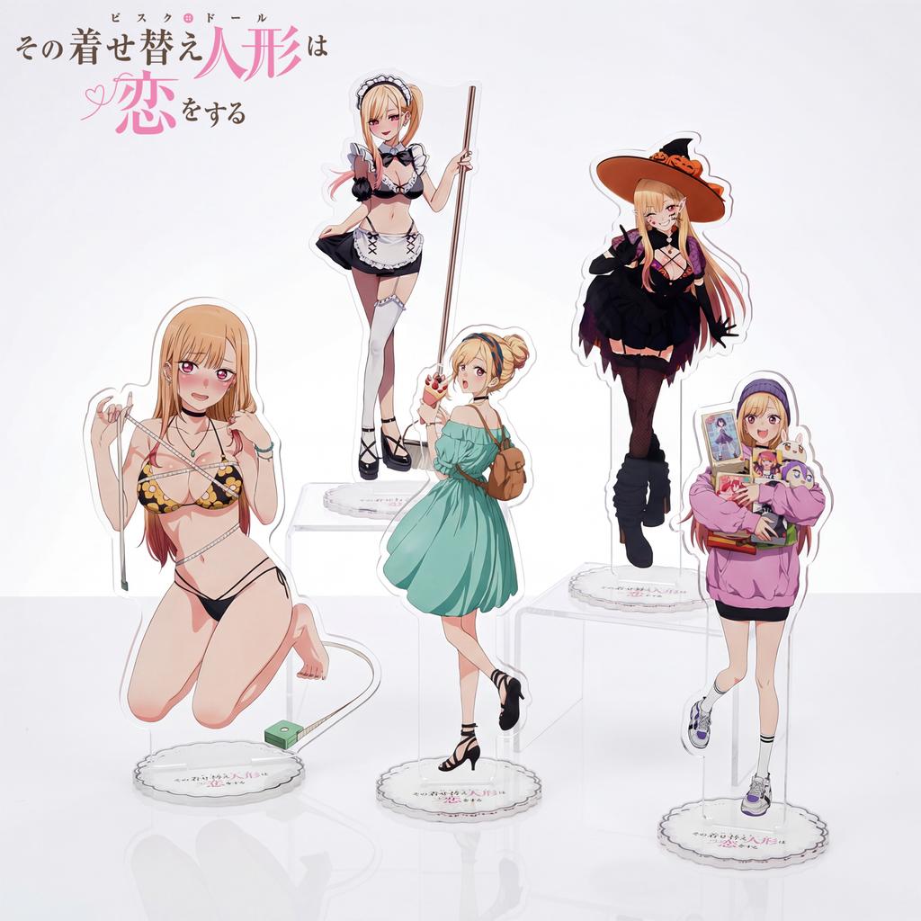 Anime My Dress Up Darling HD Acrylic Stand Figure Kitagawa Marin Gojo Wakana Model Plate Desk Decor Standing Sign Room Ornaments