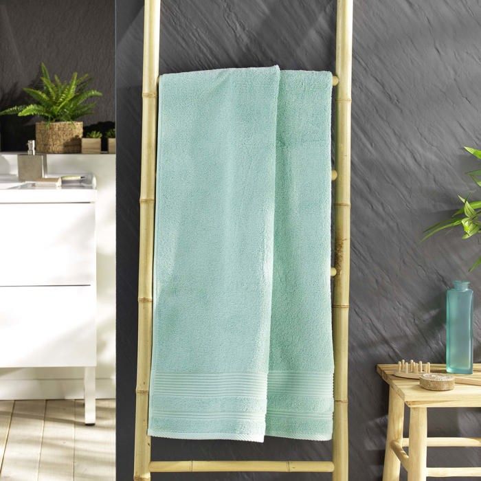 Serviette ou drap de douche 70 x 130 cm Tendresse vert d eau