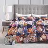 Haru Urara Soft Warm Blanket Umamusume Kids Adult Plush Bedding Throws Funny Home Decor Flannel Bedspread Sofa Bed Cover