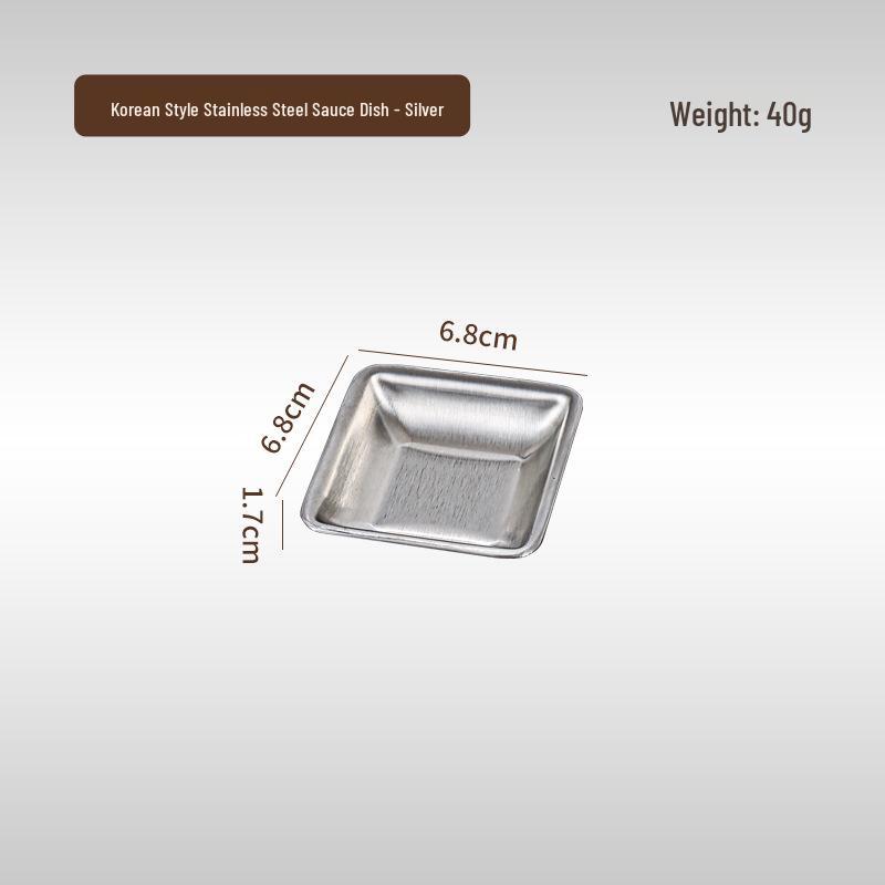 Koreanische 304 Edelstahl-Saucenschale mit zwei oder drei Fächern für Hot Pot & Grill-Gewürz-Dip