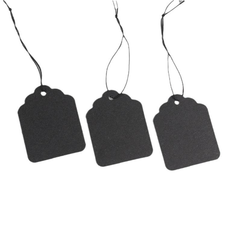 200pcs Elastic Cord Hang Tags for Jewelry Price Labels