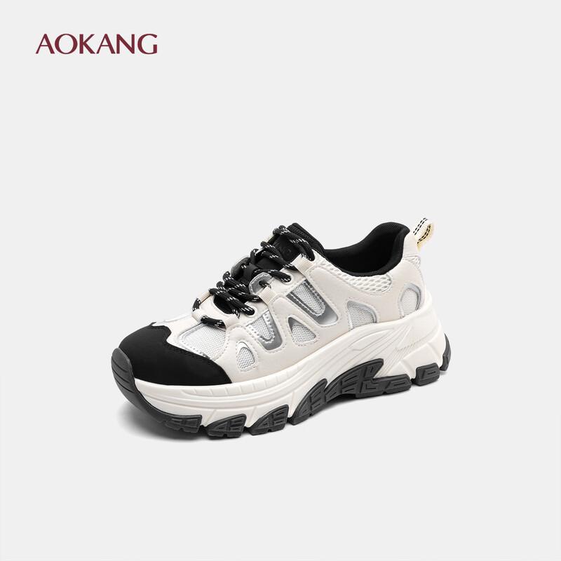 Aokang Women s Color-block Platform Dad Sneakers 36